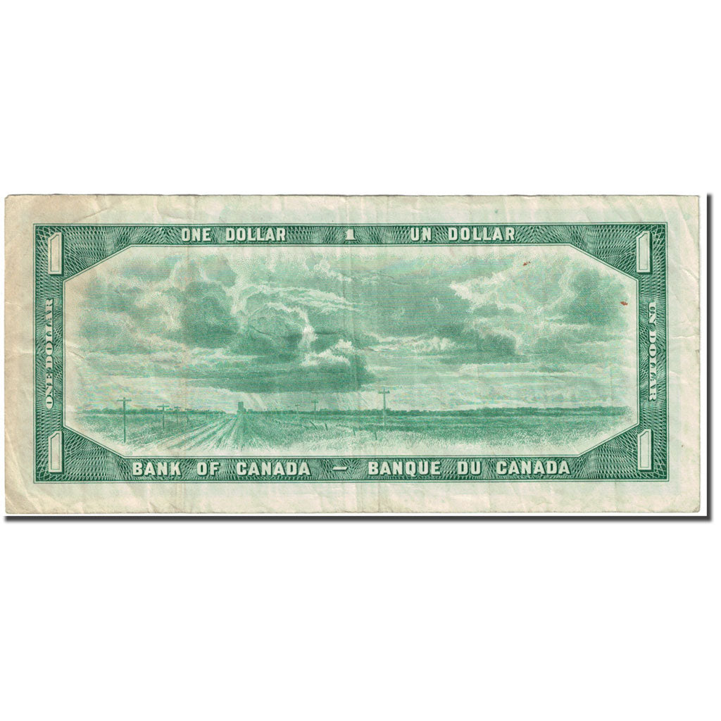 Banknote, Canada, 1 Dollar, 1961, 1961 (Old Date 1954)., KM:74b, EF(40-45)