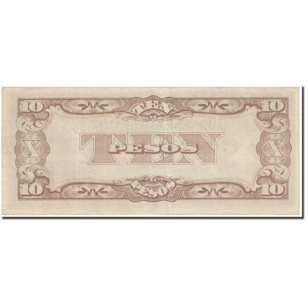 Banknote, Philippines, 10 Pesos, 1942, Undated (1942), KM:108b, EF(40-45)