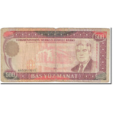 Banknot, Turkmenistan, 500 Manat, 1993, Undated (1993), KM:7a, AG(1-3)
