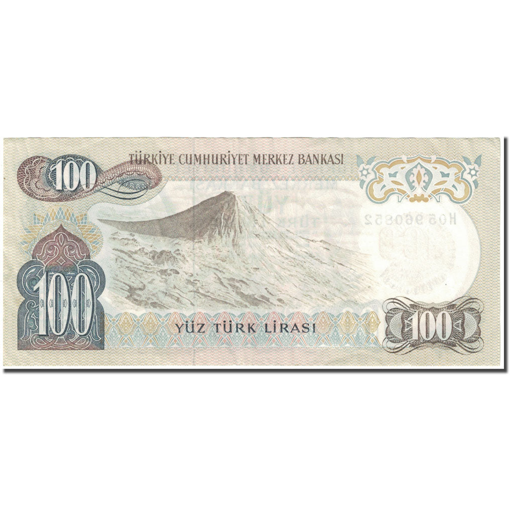 Banconote, Turchia, 100 Lira, 1979-1986, Old Date : 14-10-1970 (1979-86).