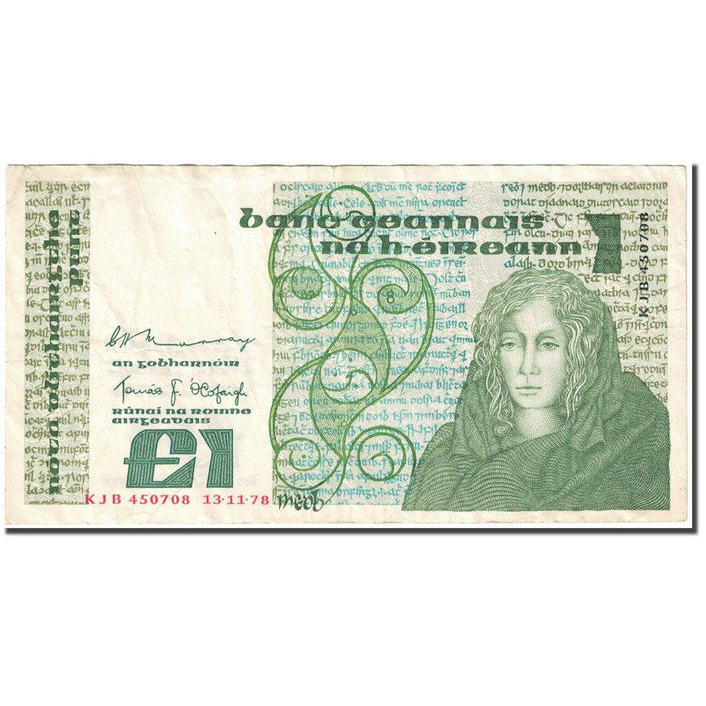 Banknote, Ireland - Republic, 1 Pound, 1978, 1978-11-13, KM:70b, VF(20-25)