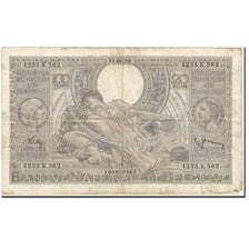 Geldschein, Belgien, 100 Francs-20 Belgas, 1938, 1938-06-21, KM:107, SGE