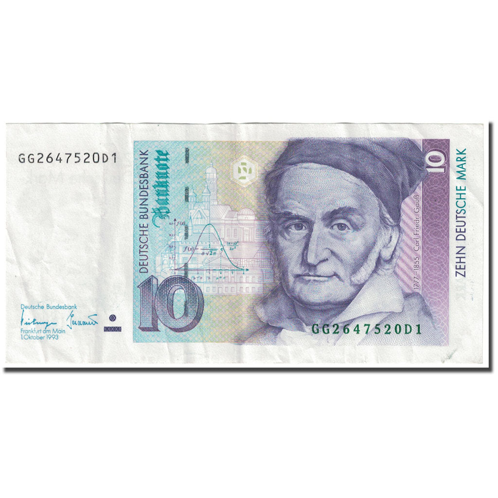 Banknote, GERMANY - FEDERAL REPUBLIC, 10 Deutsche Mark, 1993, 1993-10-01