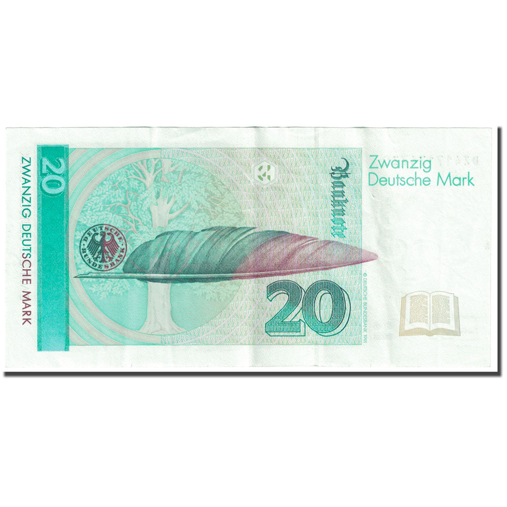 Banknote, GERMANY - FEDERAL REPUBLIC, 20 Deutsche Mark, 1993, 1993-10-01