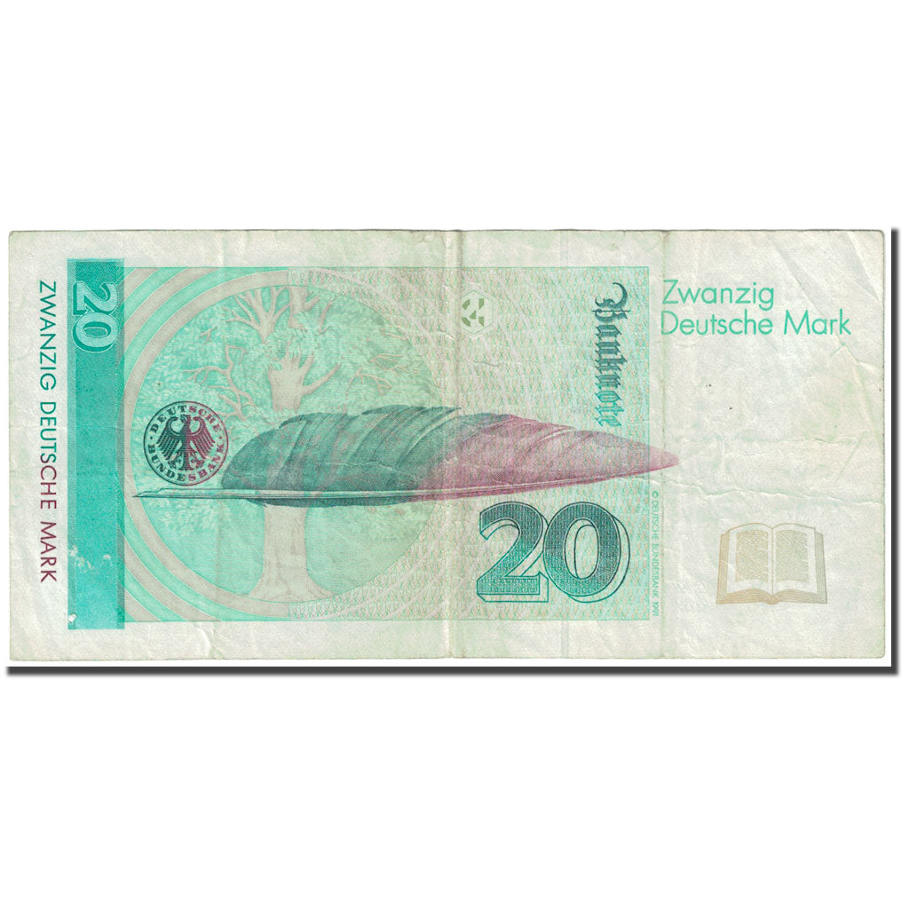 Banknote, GERMANY - FEDERAL REPUBLIC, 20 Deutsche Mark, 1991, 1991-08-01