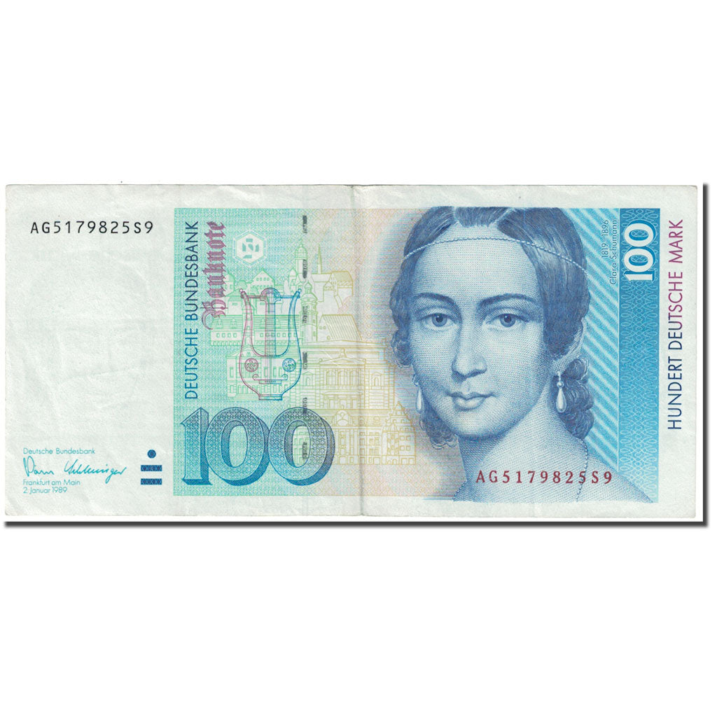 Banknote, GERMANY - FEDERAL REPUBLIC, 100 Deutsche Mark, 1989, 1989-01-02