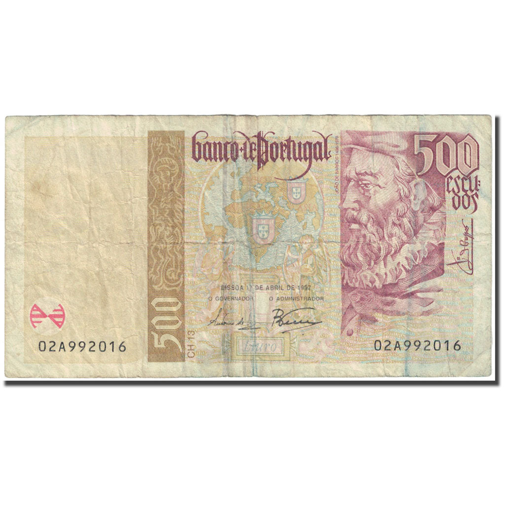 Banknote, Portugal, 500 Escudos, 1997, 1997-04-17, KM:187a, VG(8-10)
