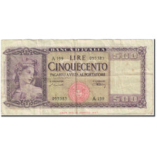 Banknote, Italy, 500 Lire, 1947, 1947-08-14, KM:80a, VF(20-25)