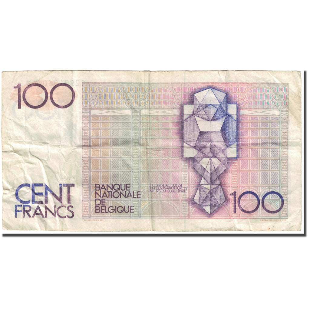 Banknote, Belgium, 100 Francs, 1978-1981, Undated (1978-81)., KM:140a, VF(20-25)