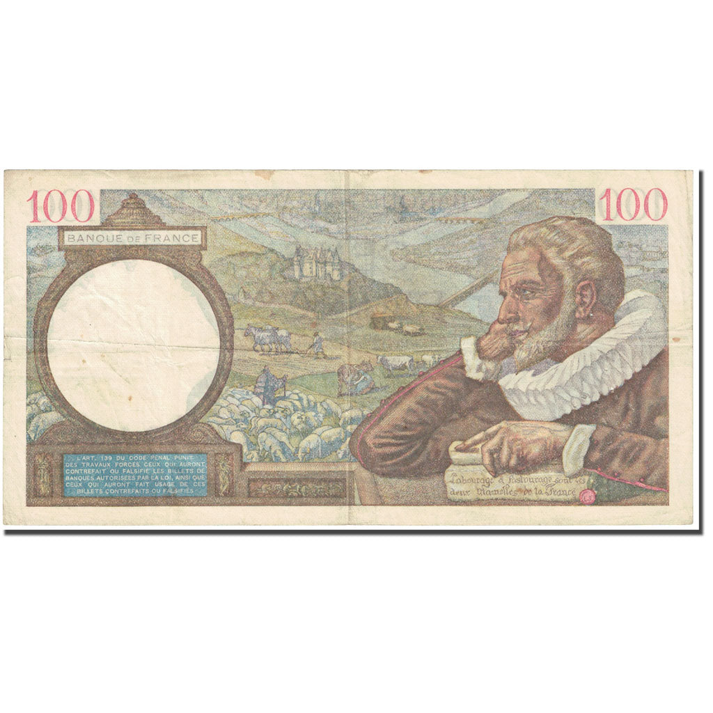 Frankrijk, 100 Francs, Sully, 1939, 1939-11-30, TB, Fayette:26.16, KM:94