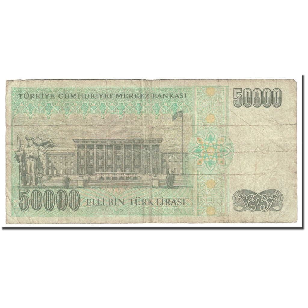Geldschein, Türkei, 50,000 Lira, 1995, Old Date : 14.10..1970 (1995)., KM:204
