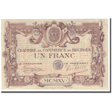France, Bourges, 1 Franc, 1915, Chambre de Commerce, AU(55-58), Pirot:32-2