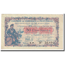France, Perpignan, 50 Centimes, 1916, Chambre de Commerce, EF(40-45)