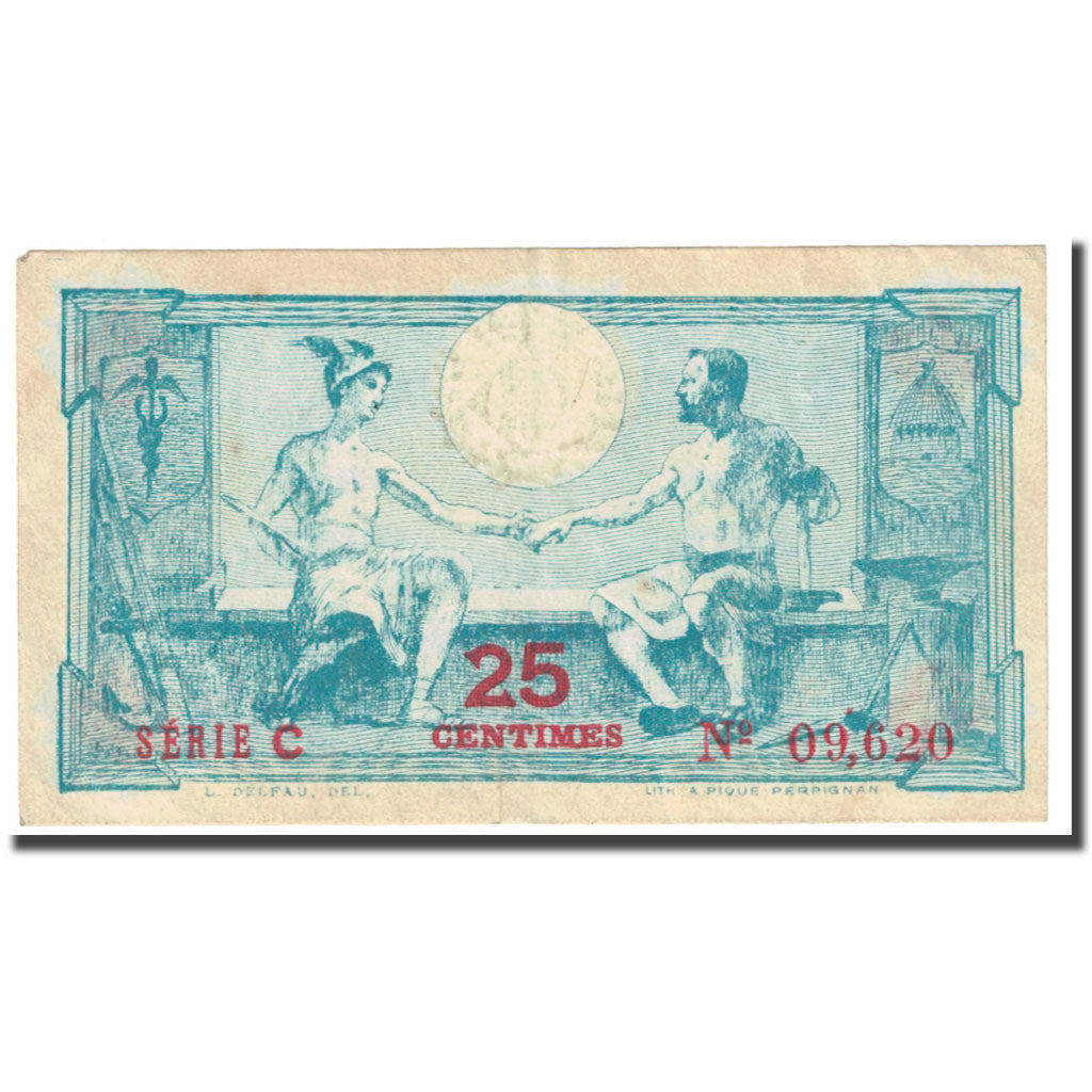 France, Pyrénées Orientales, 25 Centimes, 1916, Syndicats Commerciaux, TB