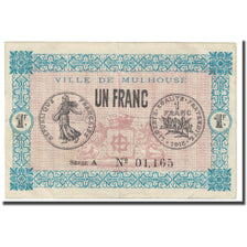 France, Mulhouse, 1 Franc, 1918, Bon de Municipalité, EF(40-45), Pirot:132-2