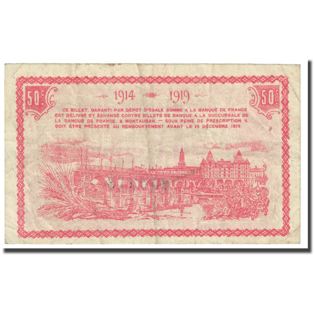 Francia, Montauban, 50 Centimes, 1914, Chambre de Commerce, BC, Pirot:83-1