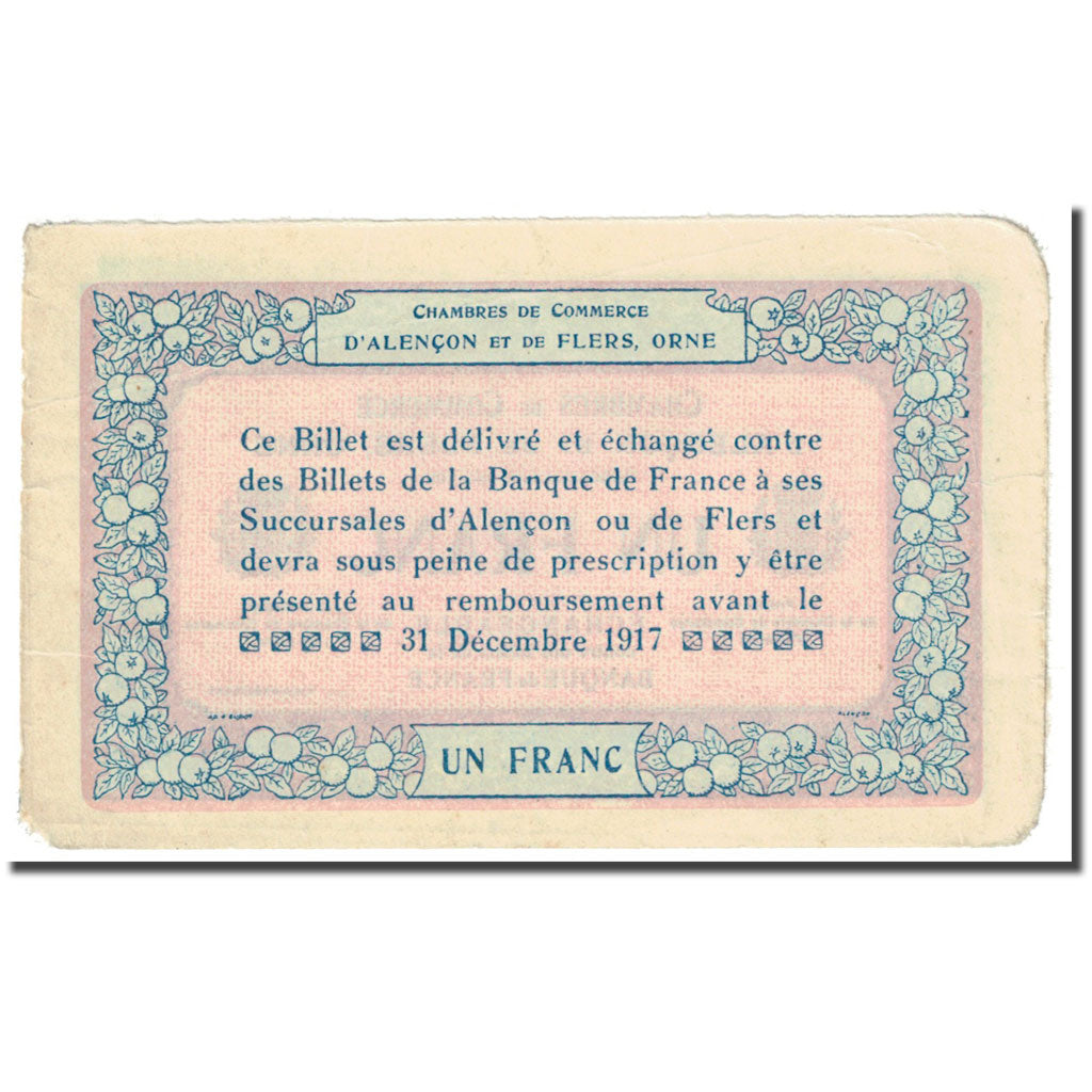 Francia, Alençon et Flers, 1 Franc, 1915, Epreuve, BC