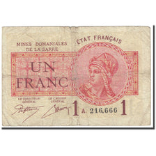 Francia, Sarre, 1 Franc, 1920, Mines Domaniales, RC, Pirot:147-2
