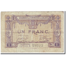 France, Calais, 1 Franc, Chambre de Commerce, VF(20-25), Pirot:36-37