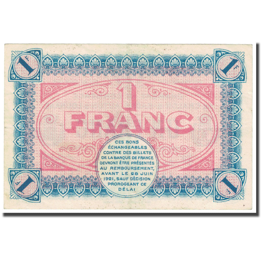 France, Chalon-s-/-Saône, Autun & Louhans, 1 Franc, 1916, Chambre de Commerce