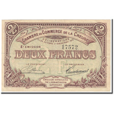 France, Guéret & Aubusson., 2 Francs, 1915, Chambre de Commerce, TTB