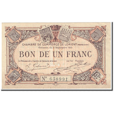 France, Lorient, 1 Franc, 1915, Chambre de commerce / Bon de, UNC(63)
