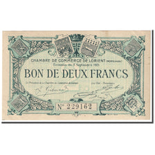 France, Lorient, 2 Francs, 1915, Chambre de commerce / Bon de, EF(40-45)