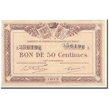 France, Quimper & Brest., 50 Centimes, 1915, Chambre de commerce / Bon de
