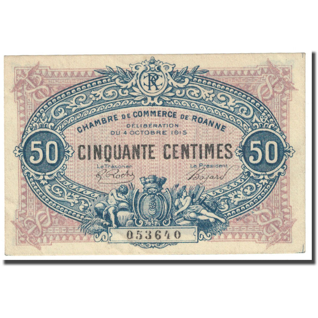 Francia, Roanne, 50 Centimes, 1915, Chambre de Commerce, SPL-, Pirot:106-7