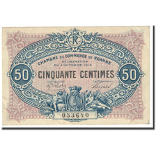 Francia, Roanne, 50 Centimes, 1915, Chambre de Commerce, SPL-, Pirot:106-7