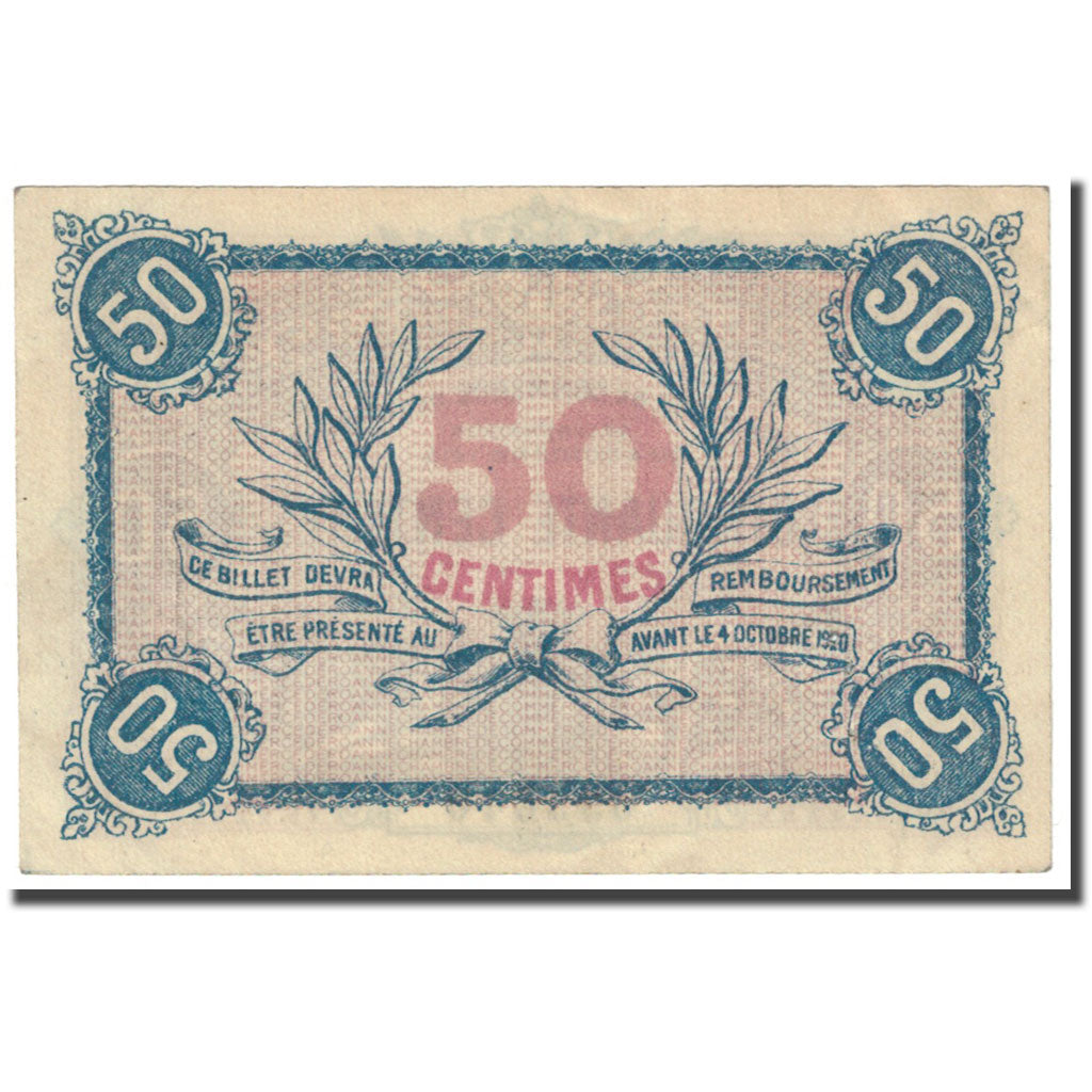 Francia, Roanne, 50 Centimes, 1915, Chambre de Commerce, SPL-, Pirot:106-7