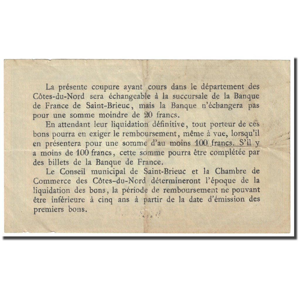 Frankreich, Saint-Brieuc, 1 Franc, Chambre de Commerce, SS, Pirot:111-6