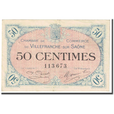 France, Villefranche-sur-Saône, 50 Centimes, 1915, Chambre de Commerce