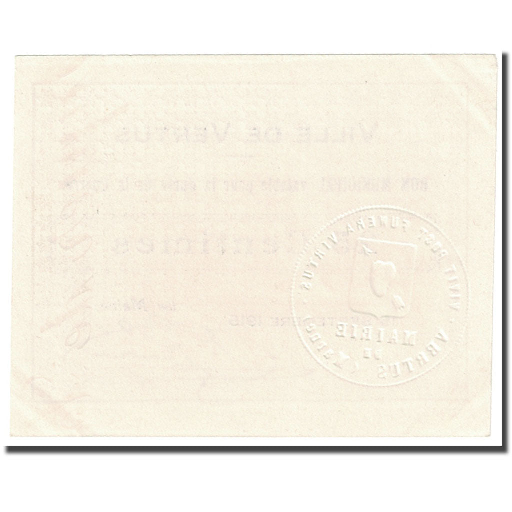 Francia, Vertus, 25 Centimes, 1915, Bon Municipal., SC, Pirot:51-50