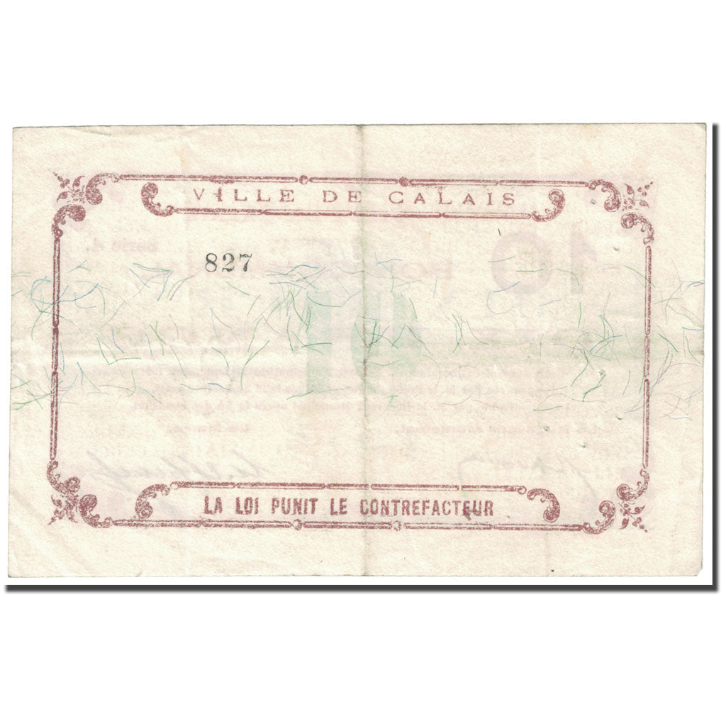 France, Calais, 10 Francs, 1914, Bon Communal, TTB, Pirot:62-232