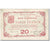 France, Calais, 20 Francs, 1914, Bon Communal, EF(40-45), Pirot:62-233
