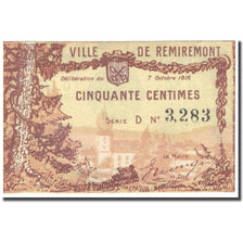 Francia, Remiremont, 50 Centimes, 1916, Bon Municipal., UNC, Pirot:88-67