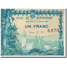 França, Remiremont, 1 Franc, 1916, Bon Municipal., UNC(65-70), Pirot:88-68