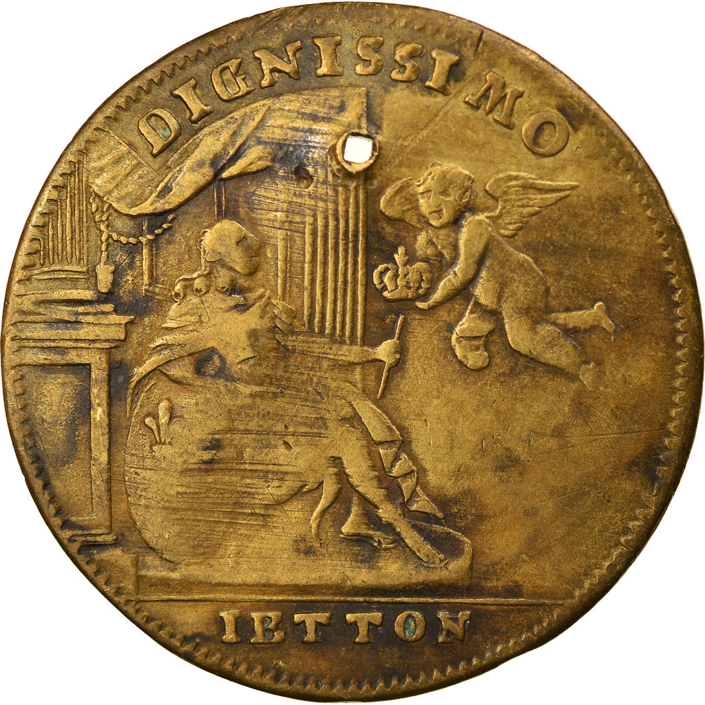 Francia, Token, Couronnement de Louis XVI, History, MB+, Ottone, Feuardent:13404