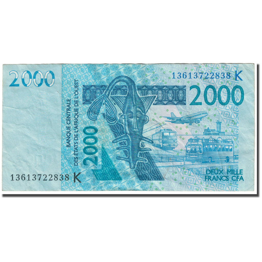 Banknote, West African States, 2000 Francs, 2003, Undated (2003), KM:716Ka