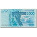 Banknote, West African States, 2000 Francs, 2003, Undated (2003), KM:716Ka