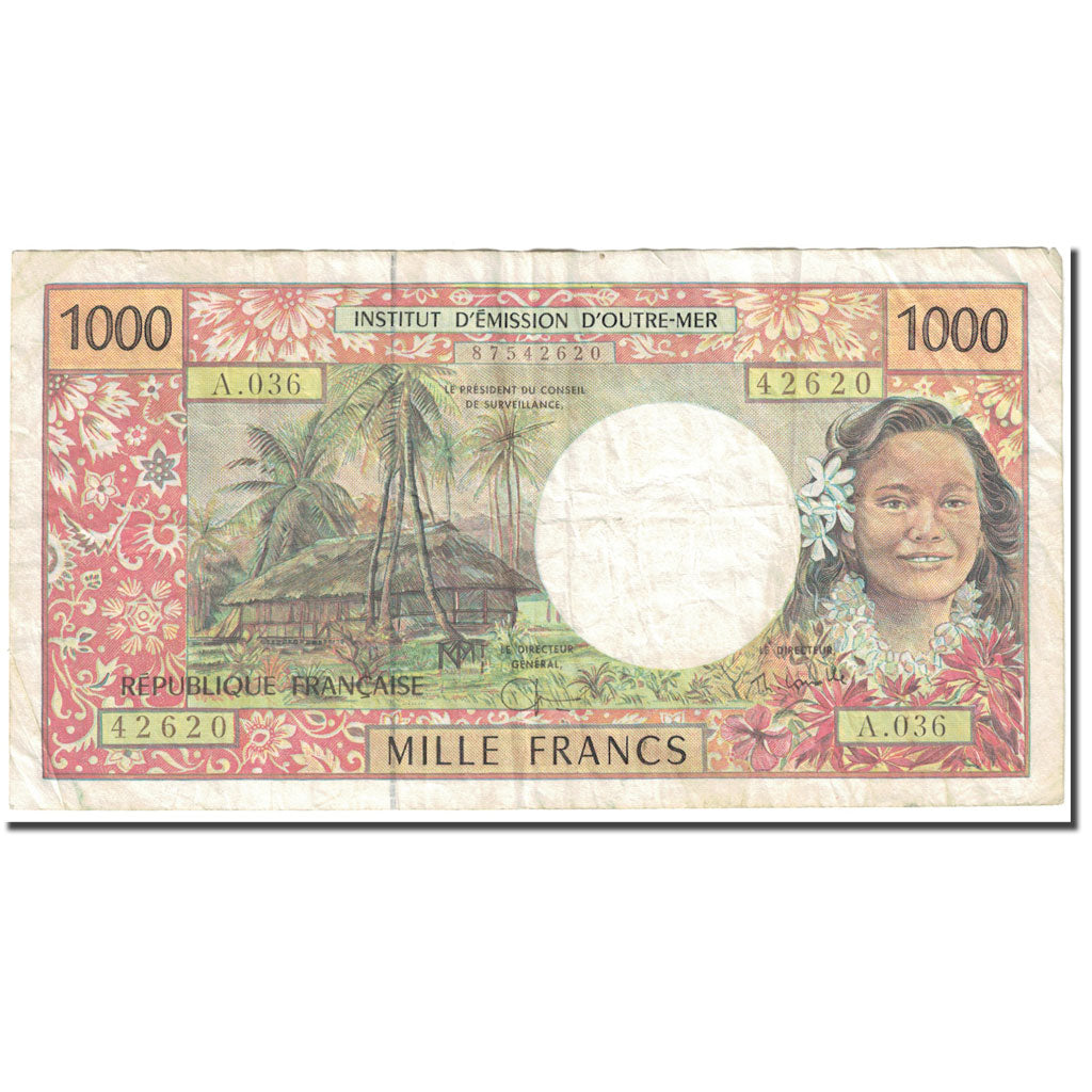 Banknote, French Pacific Territories, 1000 Francs, 1996, Undated (1996), KM:2b