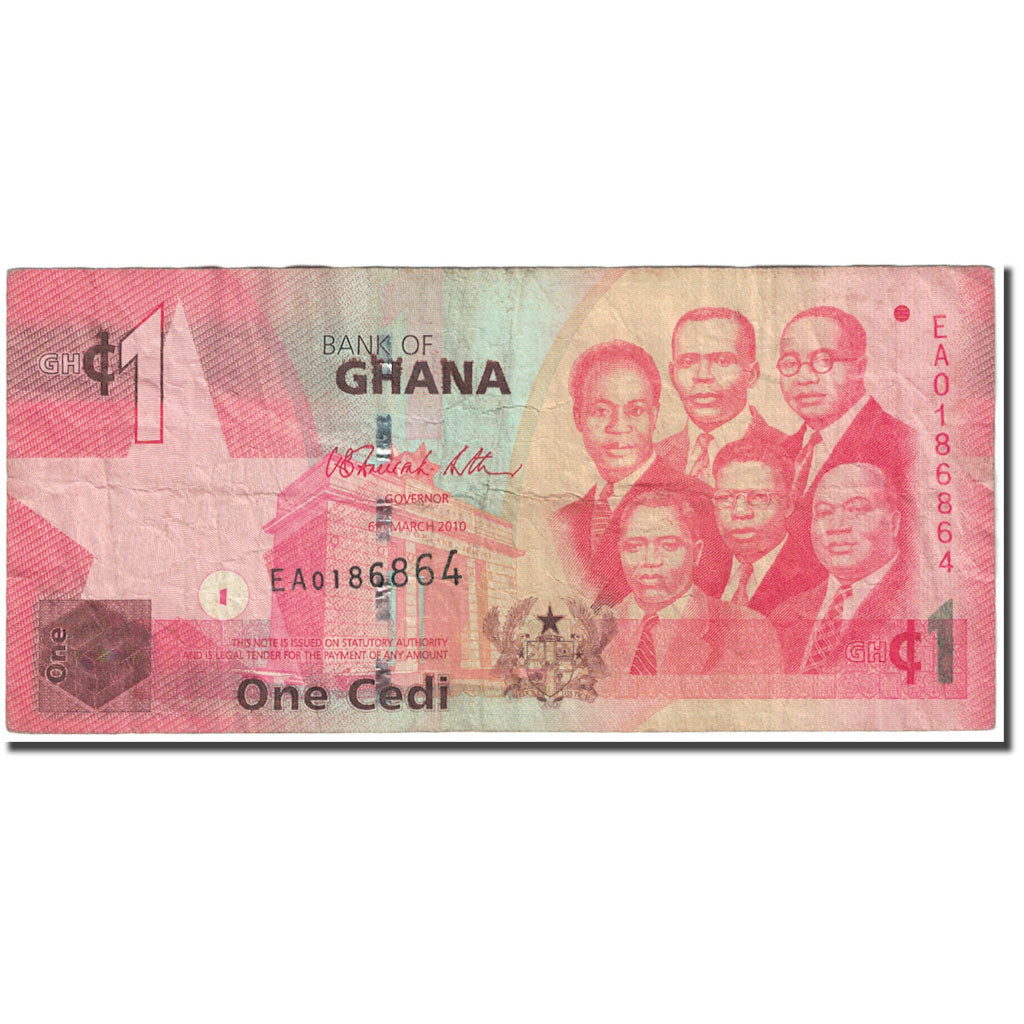 Billete, 1 Cedi, 2010, Ghana, 2010-03-06, KM:37b, BC