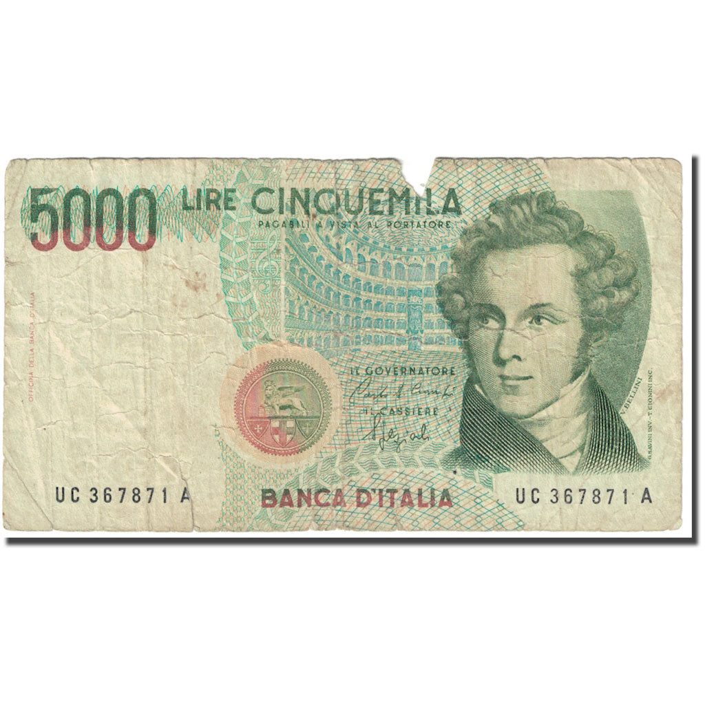 Geldschein, Italien, 5000 Lire, 1985, 1985-01-04, KM:111b, GE
