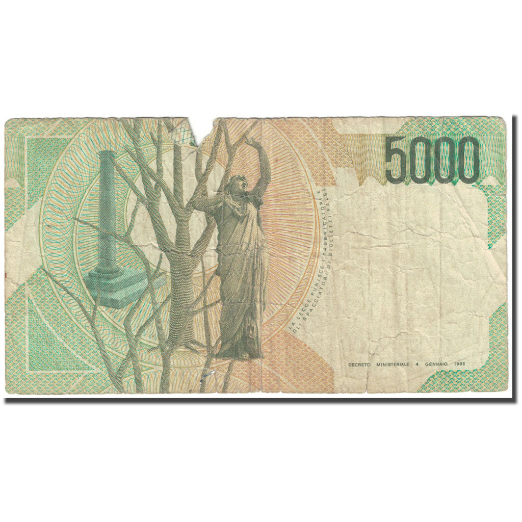 Geldschein, Italien, 5000 Lire, 1985, 1985-01-04, KM:111b, GE