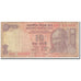 Nota, Índia, 10 Rupees, 2012, Undated (2012), KM:102, VF(20-25)
