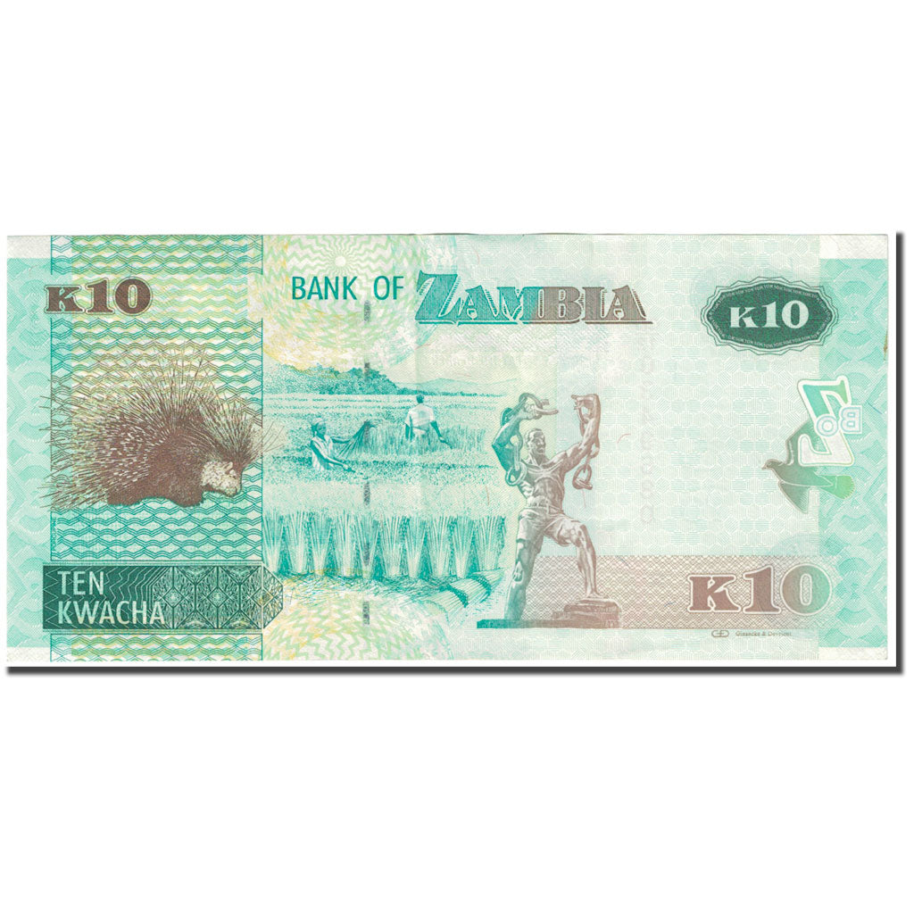 Banknote, Zambia, 10 Kwacha, 2012, Undated (2012), KM:51, AU(55-58)