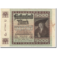 Banknot, Niemcy, 5000 Mark, 1922, 1922-12-02, KM:81d, VF(20-25)