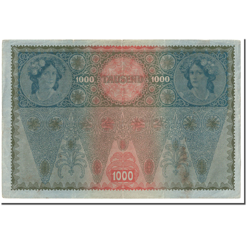 Banknote, Austria, 1000 Kronen, 1919, Old Date : 02.01.1902 (1919)., KM:60