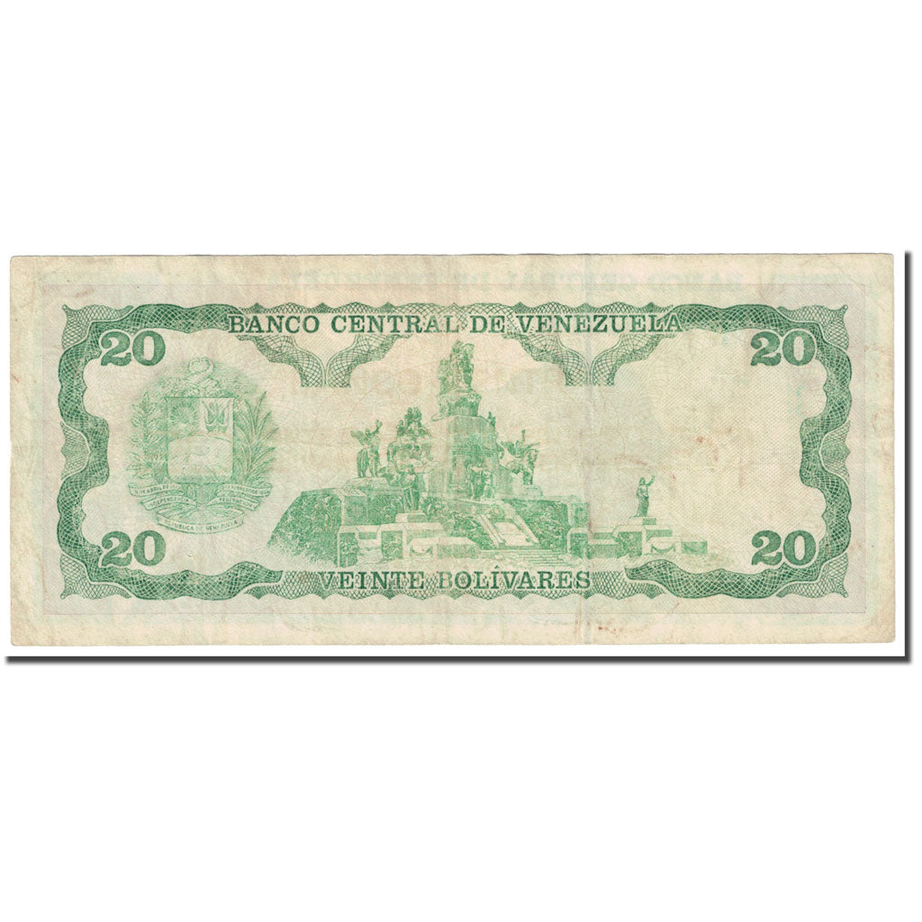 Banknote, Venezuela, 20 Bolivares, 1984, 1984-09-25, KM:64, VF(20-25)
